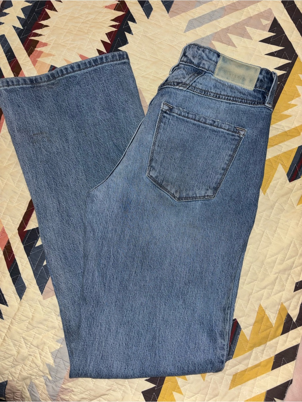 Women's Blue Wide-Leg Denim Jeans - Classic Flare